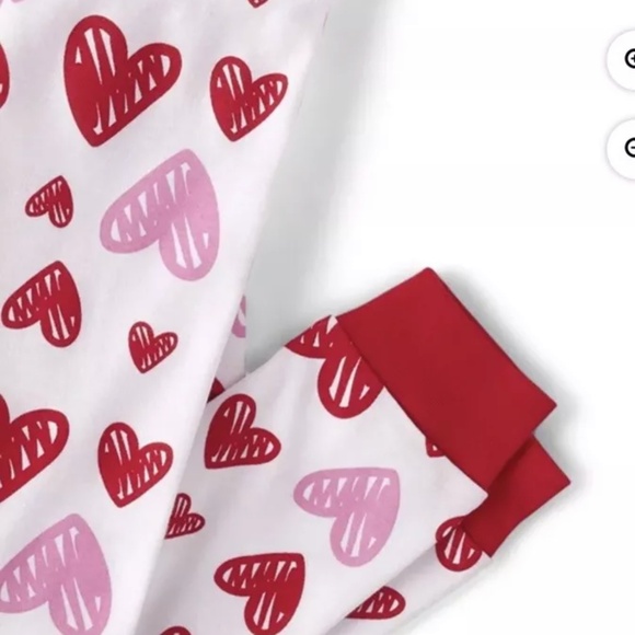 The Children’s Place Girls Asst. Red Hearts Long Sleeve Pajamas Size 6X/7 NEW - Picture 6 of 7